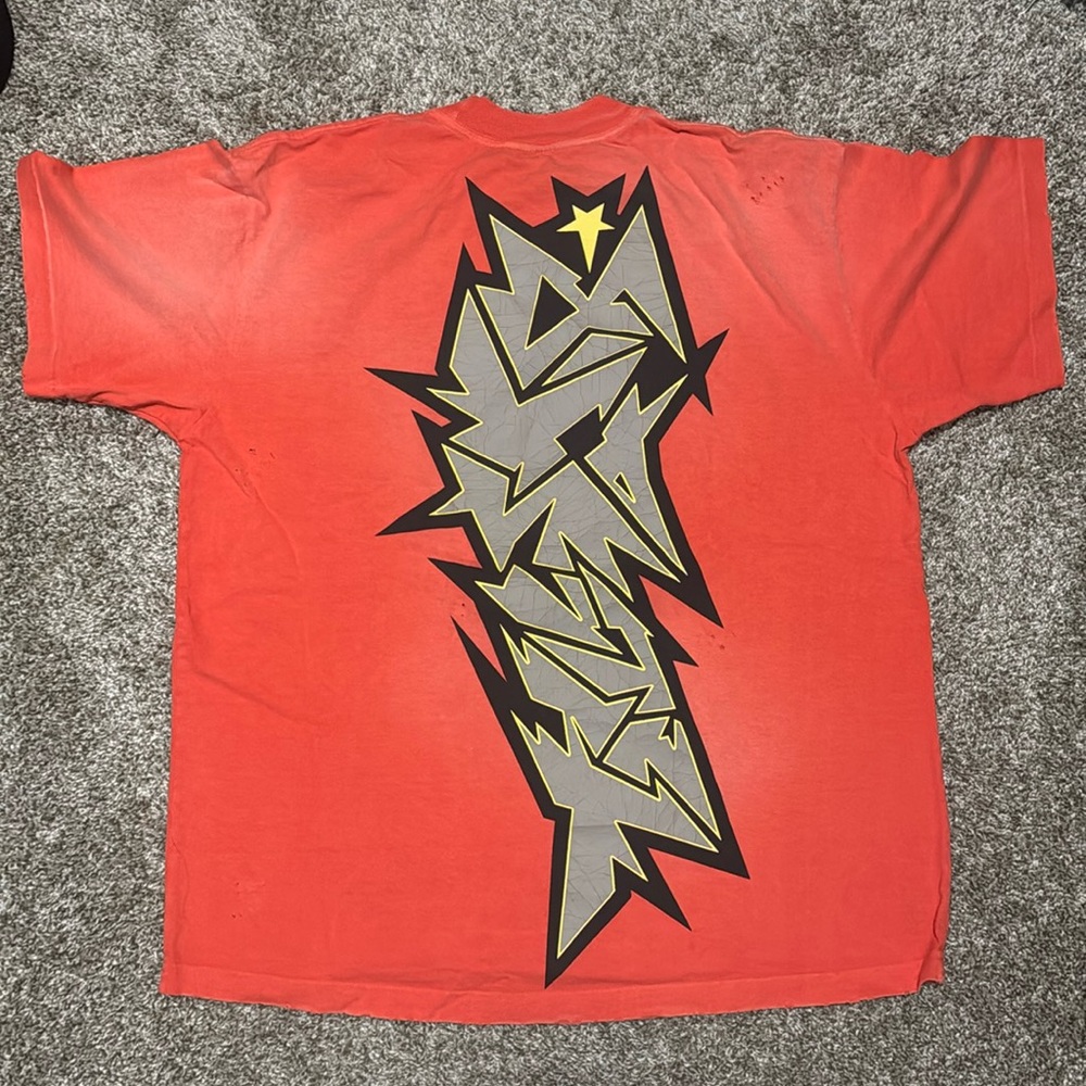 Hellstar Crack Print T-Shirt “Red”